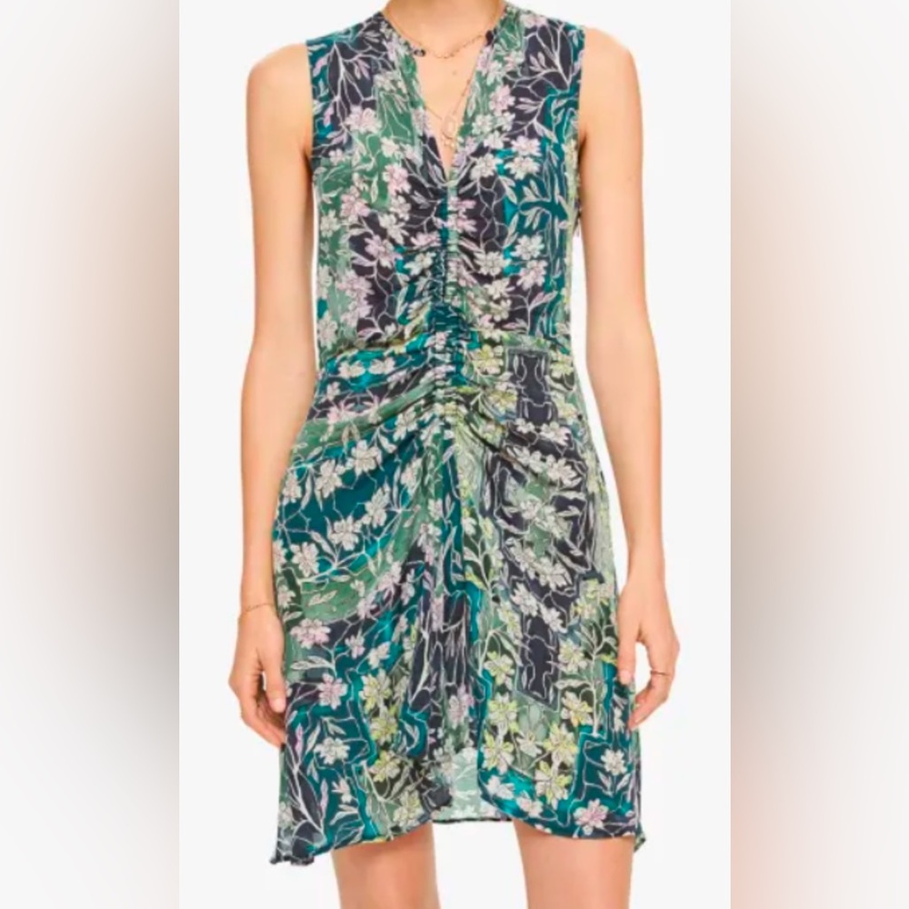 NWOT- Maria Cher Floral Lightweight Silk Dress, Size Small
